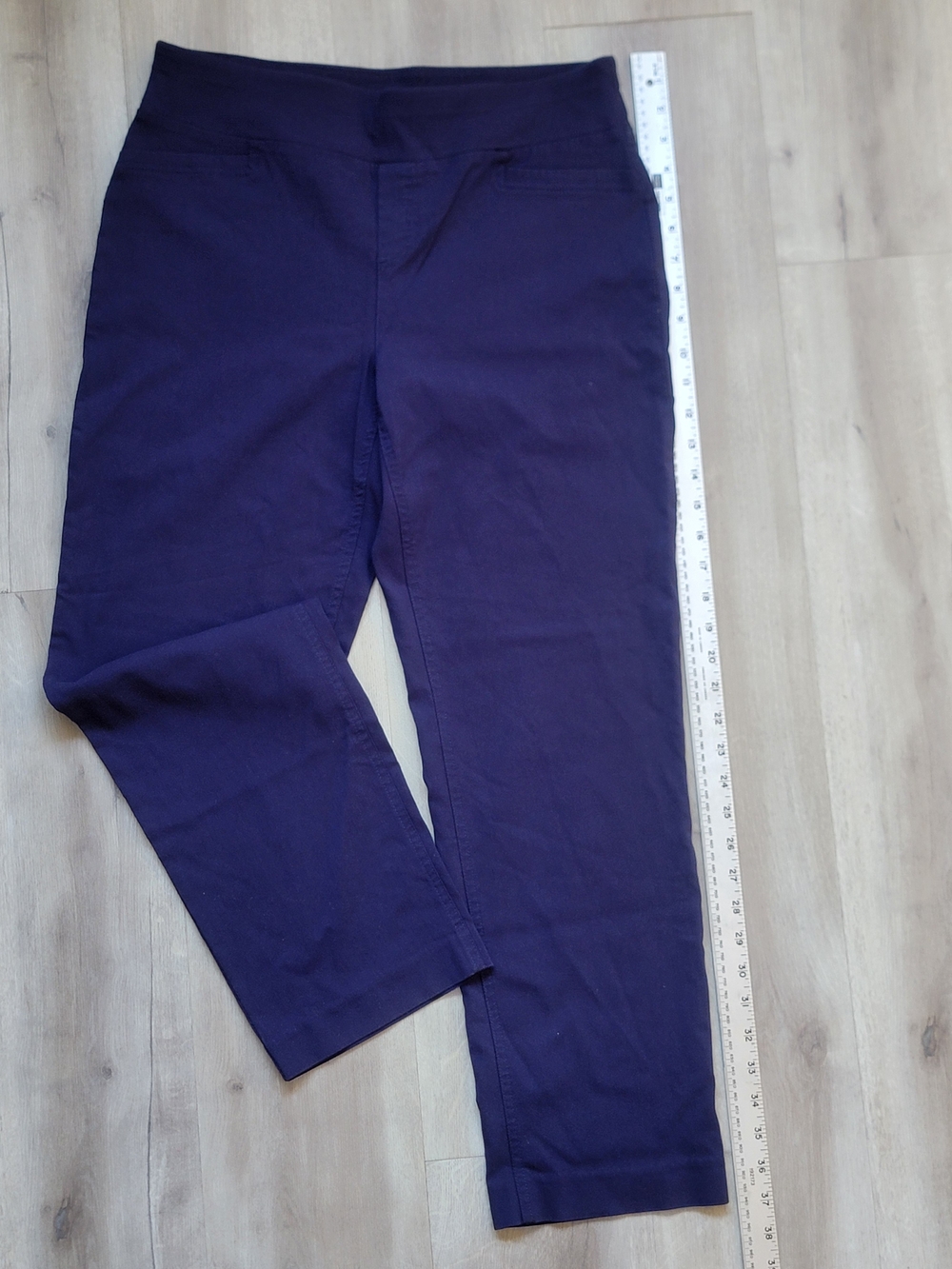 Tradition Petite Dark Purple Pull On Stretch Dress Pants Trousers 8P